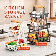 Multi Layer Fruit Basket Vegetable Onion Condiments Snack Storage Rack Kitchen Organizer Rack 置物篮 水果