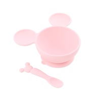 Bumkins - First Feeding Set Disney Mickey & Minnie Mouse ถ้วยอาหาร และ ช้อนซิลิโคน สีใหม่ (ไม่มีฝาปิ