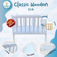 Baby Fourth Couture Classic Wooden White Crib for Baby and Kids