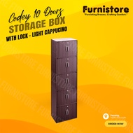 Furnistore Codey 8 Doors Storage Box With Lock/ locker cabinet 8 doors cabinet