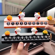 💦Car Temporary Parking Number Plate Moving Car Phone Car Creative Cute Cartoon Moving License BQG3