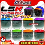 LSR Visor 3 Button 2 Tone Black Cap Color Fully Cover Visor MHR MS88 SGV APOLO Steng Helmet Cap Pink