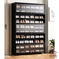 Shoe Cabinet Black Multi-Layer Shoe Rack Indoor Storage Rack Large Capacity Storage Cabinet