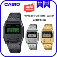 CASIO Vintage Full Metal Men Watches A1100 Series Men Watches A1100B-1 / A1100G-5 / A1100D-1 / A1100