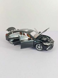 1:24 比例經典商務轎車合金鋅模型汽車,黑色。所有4個門都可以打開。由鋅合金製成,具有模擬音效和燈光功能。適合收藏或作為兒童生日禮物。