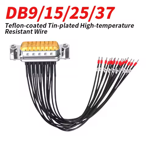 Industrial Grade DB9 FemaleTerminal Wire DB15 Pin DB25 Connection Cable HDB15 Connector Plug Line PL
