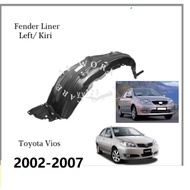 Front Driver Fender Liner Inner Panel Plastic Guard Shield for TOYOTA VIOS ncp42 2001 2002 2003 2004