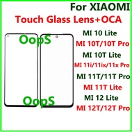 LCD Front Glass Lens OCA Glue For Xiaomi Mi 12T 11i 11X Pro 11T 10 10T 12 Lite Touch Screen Panel