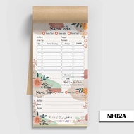 Hanabi Invoice Note/ Invoice/ Custom Receipt/ Duplicate Shipping Sticker NF02