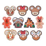 PVC Material Disney Christmas Series Mickey Minnie Gingerbread Man+Donut+Mickey Head Gingerbread Hou