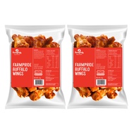 [NEW][Bundle of 2] Farmpride Buffalo Wings &amp; Japanese Fried Chicken/Crispy Chicken Karaage 1kg Halal [Frozen]