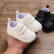 White newborn baby boy sneakers