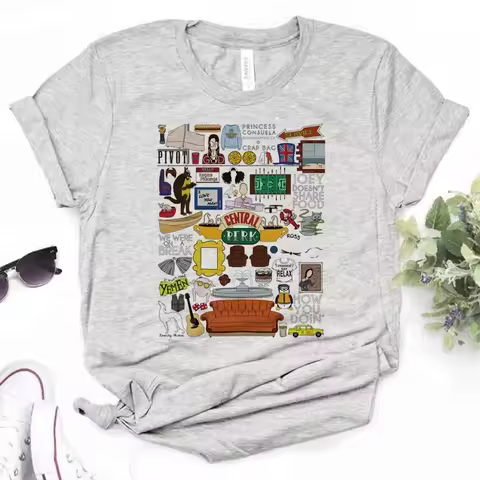 T-shirts Girl Designer Streetwear Japanese Clothing Friends Chandler T-shirts Women Funny Aesthetic 