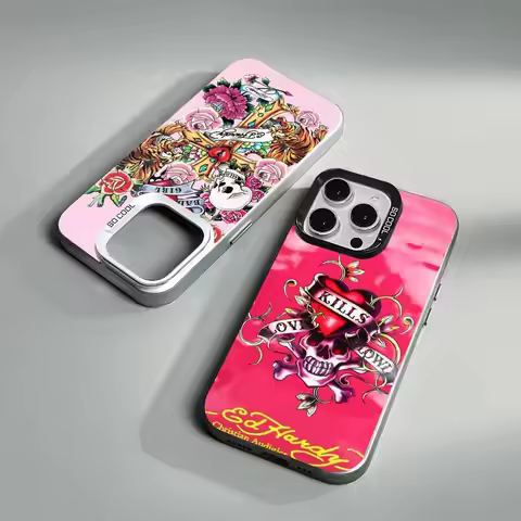 Fashion E-Ed H-Hardy Phone Case Color Silver Shell For LPhone 17 16 16e 15 14 13 12 11 Pro Max Plus