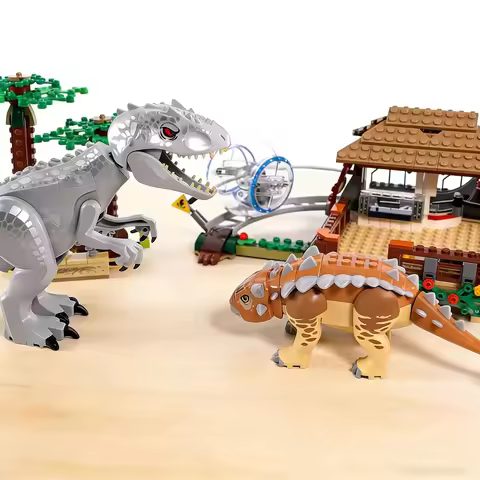 Dinosaur Movie Series Building Blocks 75941 Indominus Rex vs. Ankylosaurus Children's World Park Toy