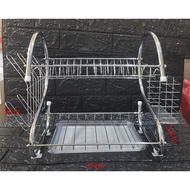 2 Level Dish Rack // Stainless Steel Dish Storage Rack