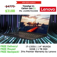 LENOVO ThinkPad X1 Carbon Gen 11 | i7-1355U | 14" WUXGA | 32GB | 1TB SSD | 3 Year Premier Warranty b