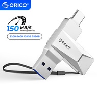 ORICO Portable USB A Type C Flash Drive 32G 64G 128G 256G 10Gbps USB3.2 Gen2 U-Disk 32GB 64GB 128GB 