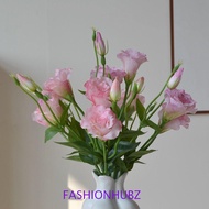 FASHIONHUBZ Fake Eustoma Flower, Silk Flowers Lifelike Artificial Lisianthus Flowers, Wedding Bouque