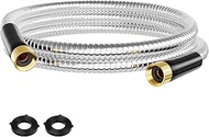 SPECILITE 10FT Short Garden Hose, 1/2" 304 Stainless Steel Leader Hose with Female to Female Brass F