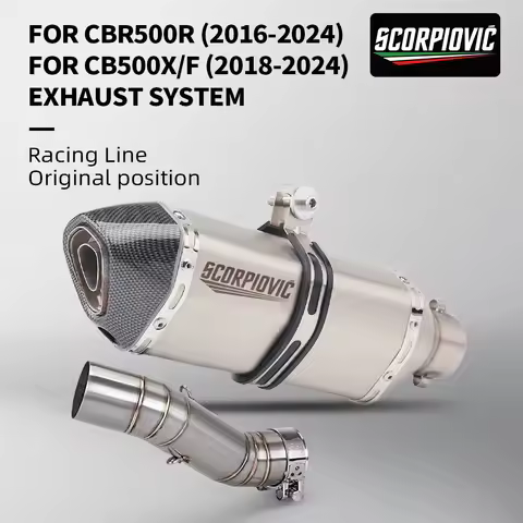 For CB400 CBR400 CB500F CB500X CBR500 CBR500R 2016 - 2022 Motorcycle Exhaust Escape Moto mid Link Pi