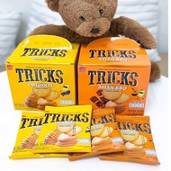 (1 Box 12 Packs) Tricks (Tricks) Baked Potato Chips Low Calorie (Original And Bbq Asian Flavor)