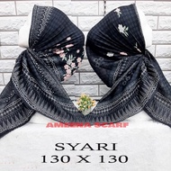 JILBAB SEGIEMPAT MOTIF JUMBO SYARI 130X130 VOAL PREMIUM TERBARU