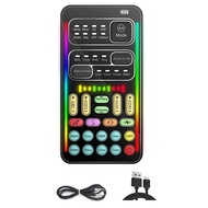 I9 Voice Changer Multiple Audio Effect Bluetooth Live Sound Cards Ultra-Thin Portable Live Sound Car