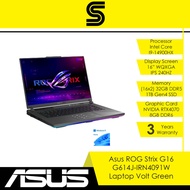 ASUS ROG STRIX G16 G614J-IRN4091W (I9-14900HX/32GB DDR5/1TB PNVME/RTX4070 8GB DDR6) VOLT GREEN 90NR0