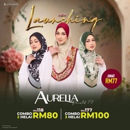 Tudung Aurelia 7.0 Instant Shawl - Mudah Pakai, Awning Scuba, Anti Kedut, Sesuai Office & Travel