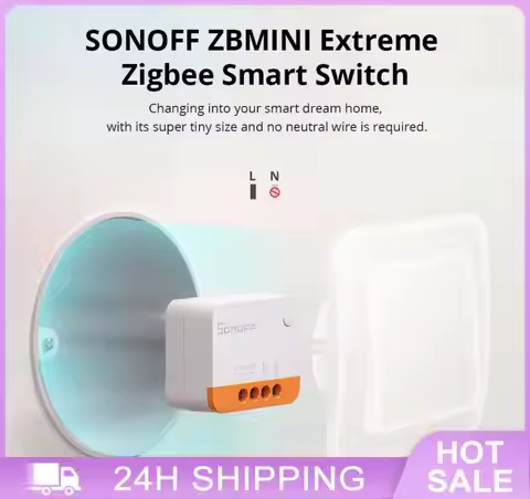 SONOFF ZBMINI Extreme Zigbee Smart Switch ZBMINIL2 (No Neutral Required)Easy Installation and Versat