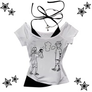 Female Vintage Breathable Top Tee | Retro Grunge Graphic