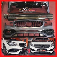 Mercedes Benz CLA W117 180 200 250 45 AMG Bodykit Facelift Set Front Bumper Rear Side Skirt Depan Te