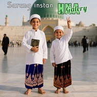 SARUNG INSTAN MOTIF BATIK / SARUNG INSTAN ANAK LAKI LAKI MODEL ROK / SARUNG ANAK DG KARET PINGGANG /