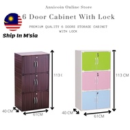 Anxicoin Codey 6 Doors Storage Box With Lock/ locker cabinet 6 doors cabinet kabinet kanak kanak kab