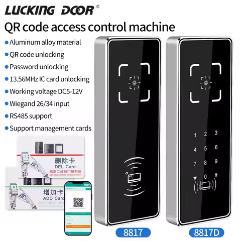 Dynamic Bar Code QR Code Reader Scanner Access Control with Master Card NFC RFID RS485 TCP/IP LAN Wi