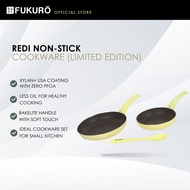 Fukuro Redi 3Pcs Non-Stick Cookware Set - Fry Pan (20cm & 26cm) + Spoon ( Limited Edition )