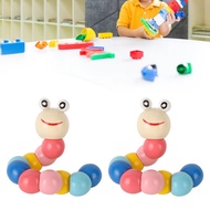 Foreststore Baby Wooden Twisting Toy  Bright Color Arouse Imagination 2pcs Pine Glossy Interaction f