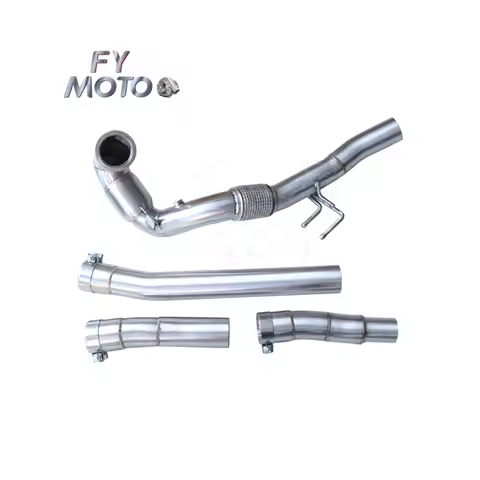 Exhaust Catted 3.5" Downpipe for VW Golf Gti MK7 R 2.0L EA888 TSI A3 S3 8V Fits LHD&RHD