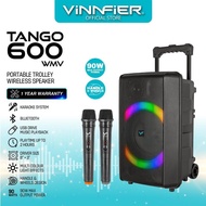 Vinnfier Tango 600 WMV Portable Trolley Speaker with RGB Lights Effect Bluetooth USB Slot 2 Micropho