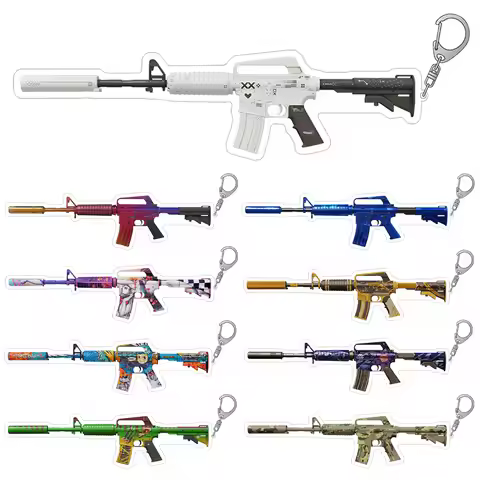 CS2 GO Game weap M4A1-S Fade Bright Water Guardian Golden Coil Basilisk Flashback Skins acrylic keyc
