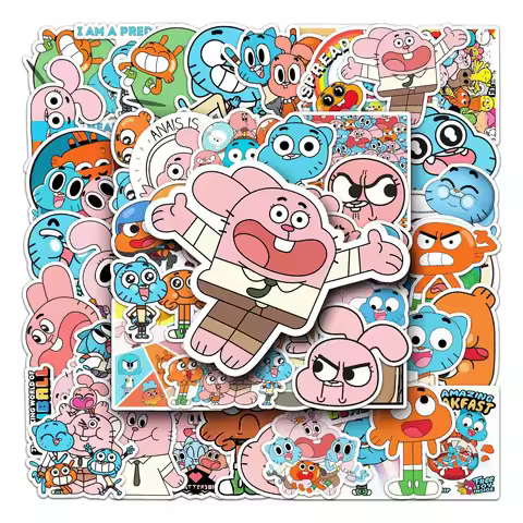 50Pcs The Amazing World of Gumball Stickers Darwin Gumball DIY Sticker Scrapbooking Phone Luggage Sk
