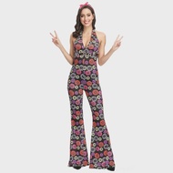 ฮาโลวีนชุดคอสเพลย์ 70s 80s Disco คู่เครื่องแต่งกาย Vintage ฮิปปี้เครื่องแต่งกายผู้ชายผู้หญิงเทศกาลดน