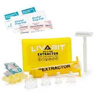 LIVABIT Venom Extractor Suction Pump, Snake Bite, Bee Sting Kit, Emergency First Aid Supplies for Hi