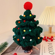 Dopamine Crochet Christmas Tree Hand Knitted Christmas Decorations Holiday Tabletop Decor