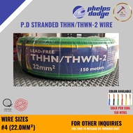 (PER COIL) Phelps Dodge PD THHN/THWN-2 (STRANDED WIRE) #4 (22mm²) (150Meters)