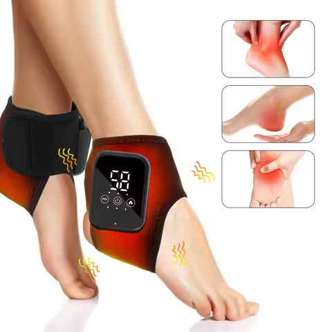 Rechargeable Hot Compress Vibration Foot Massager Ankle Joint Heating Strap Ankle Massager Ankle Hea