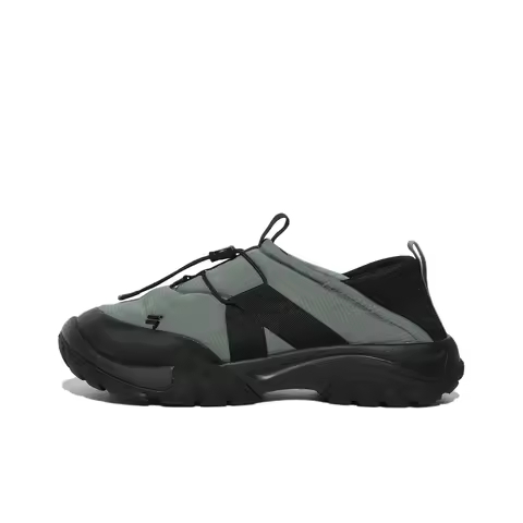 FILA Puffer Slip on Low top Casual Shoes Unisex Gray Black 1XM02359G301