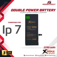 XTRIKE Baterai Double Power Original Apple Iphone 7 7G Batre Batrai Battery Handphone HP Ori Dual