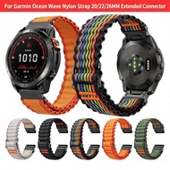 For Garmin Fenix 8 8 Pro 7 7 Pro 7X 6 6 Pro 6X 5 5X Epix Epix Gen2 Tactix 7 8 Ocean Wave Nylon Watch